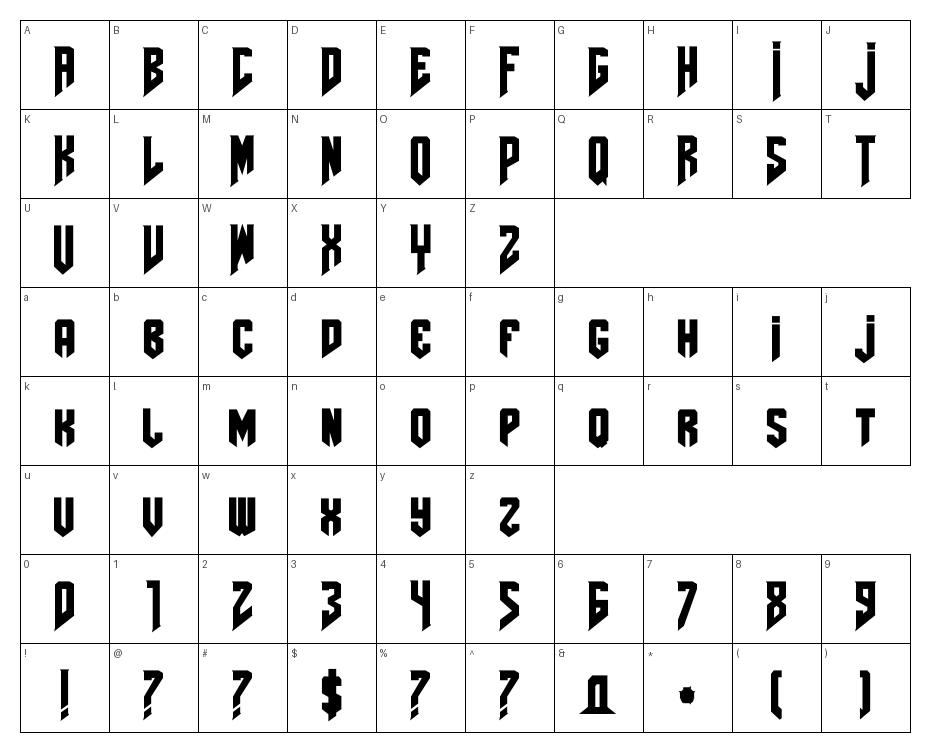 glyphs