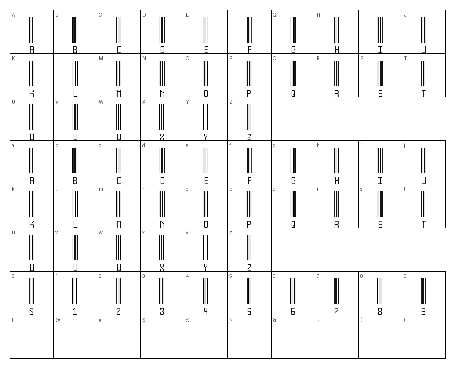 glyphs