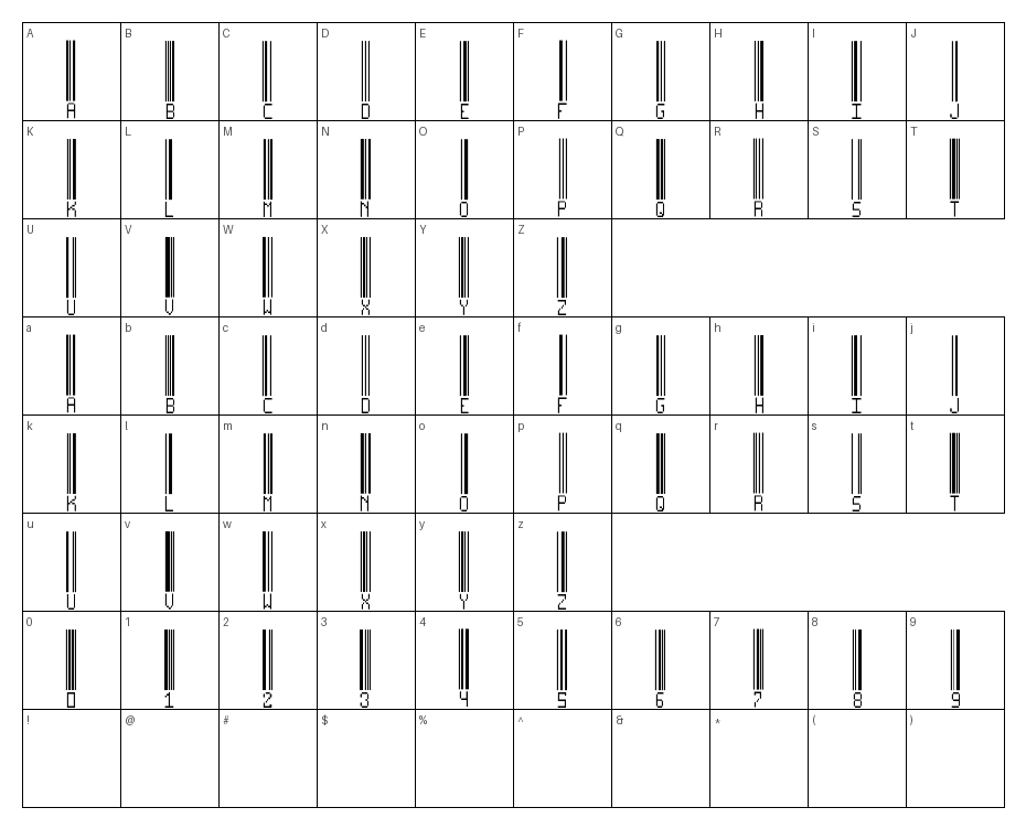 glyphs