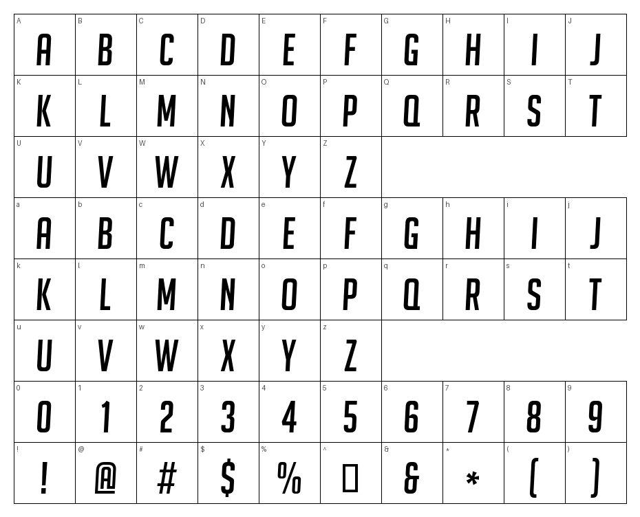 glyphs