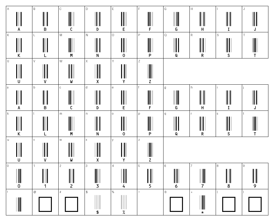 glyphs