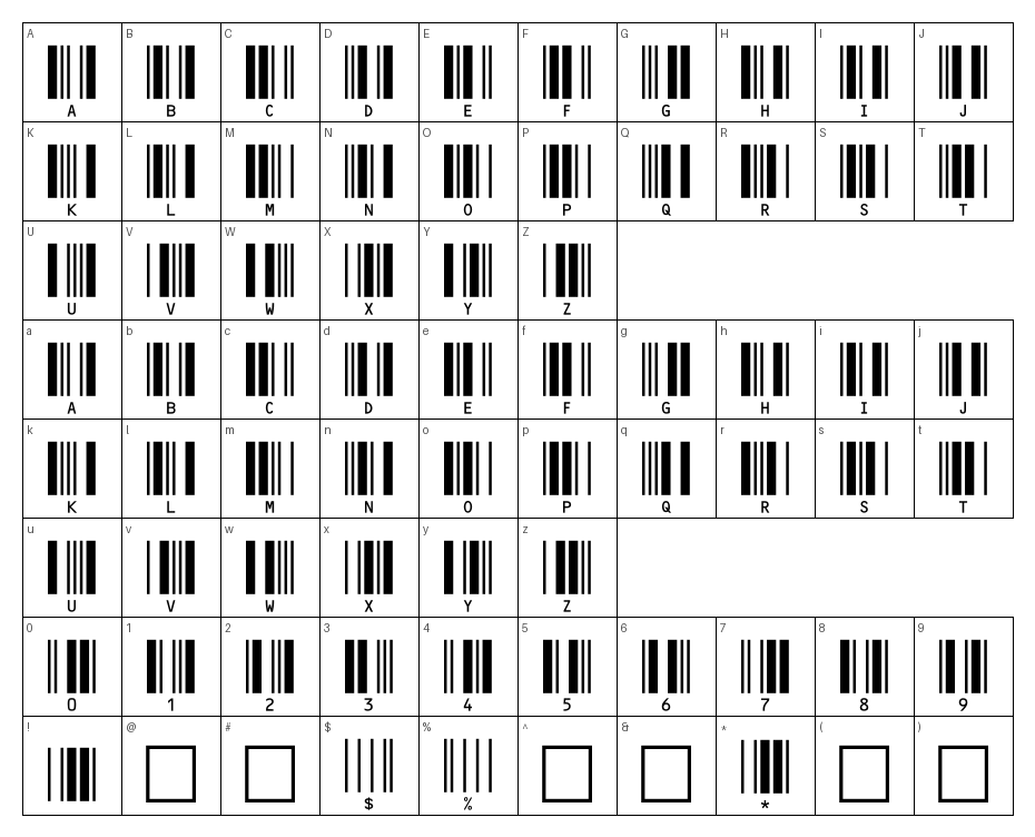 glyphs