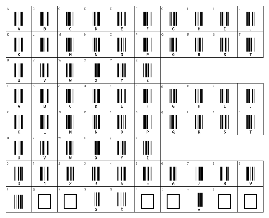 glyphs