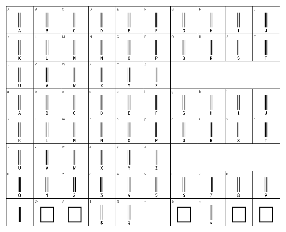 glyphs