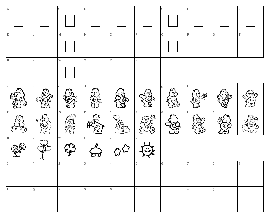 glyphs