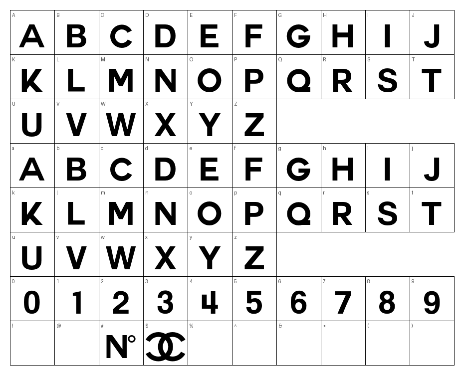 glyphs