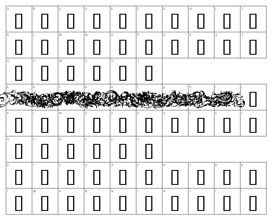 glyphs