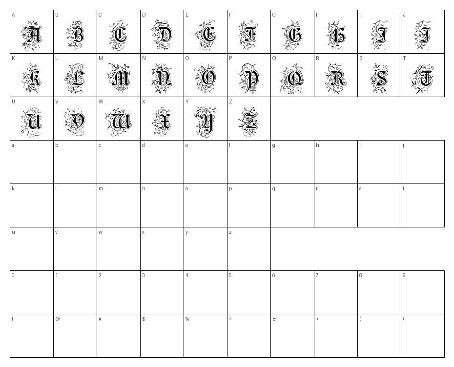 glyphs