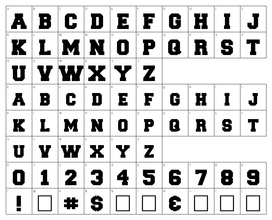 glyphs
