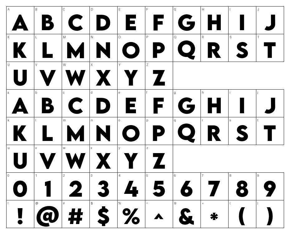 glyphs