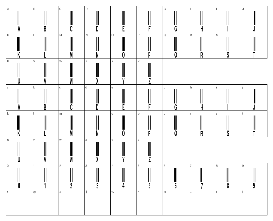 glyphs