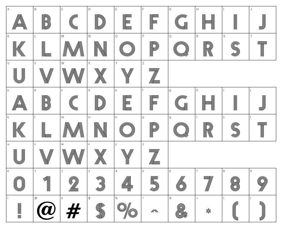 glyphs