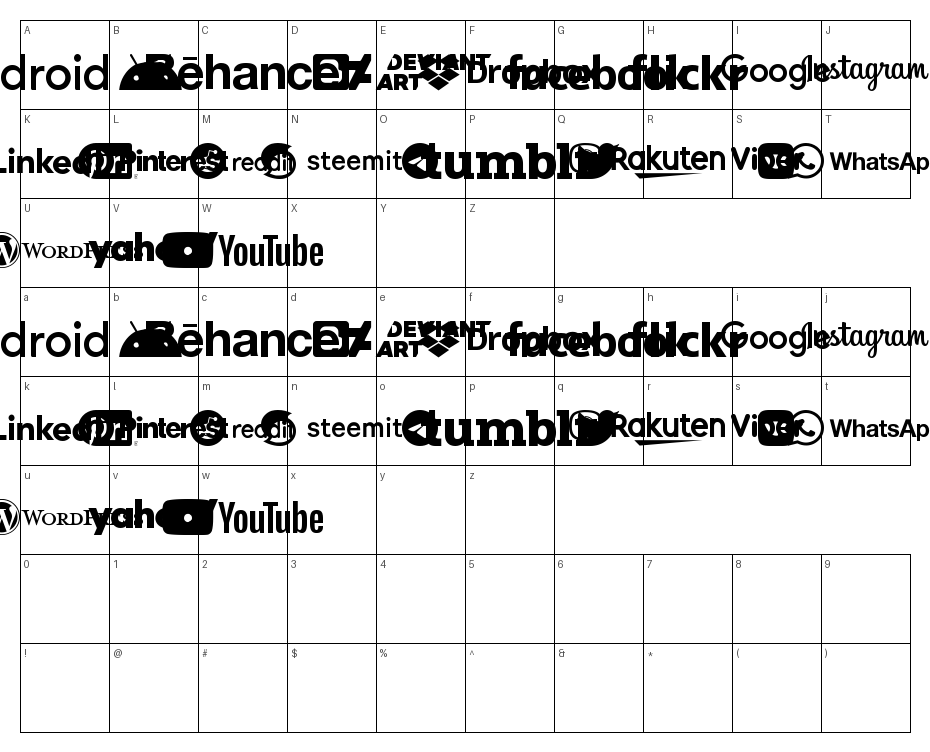 glyphs