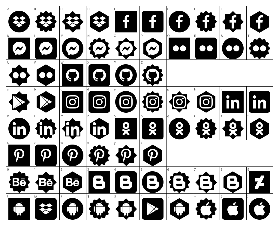 glyphs