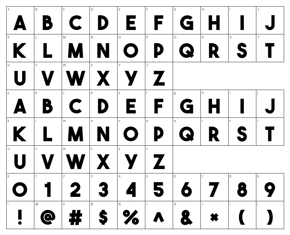 glyphs