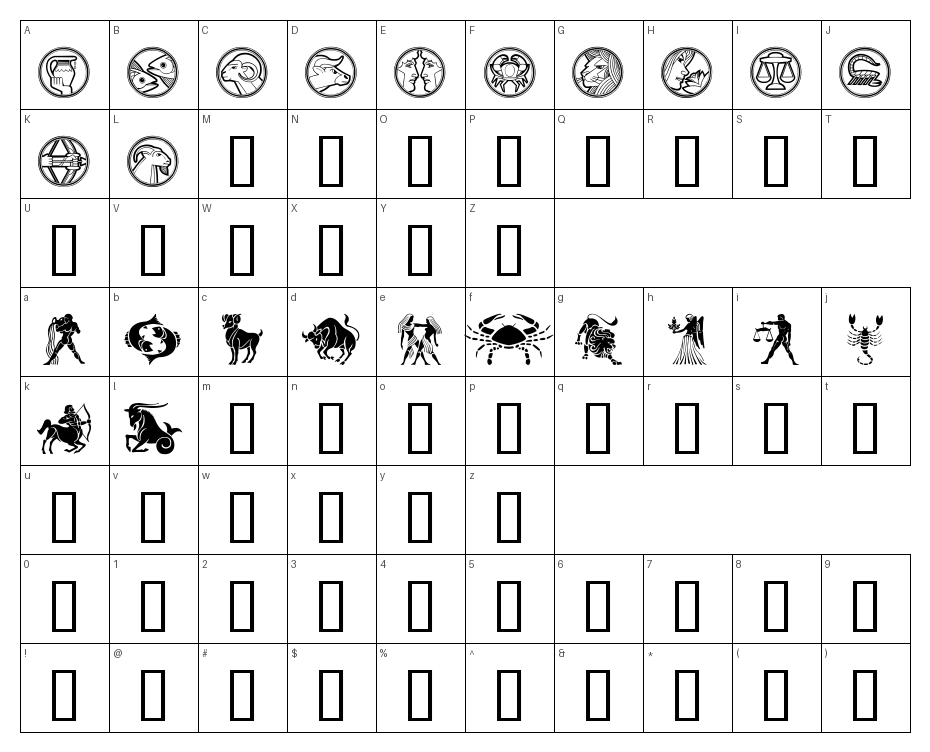 glyphs